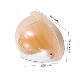 Healvian Countertop Makeup Sponge Holder Cute Rabbit Design Storage Case for Beauty Sponges Travel Friendly with Lid Multi Use Organizer for Vanity Table and Accessories