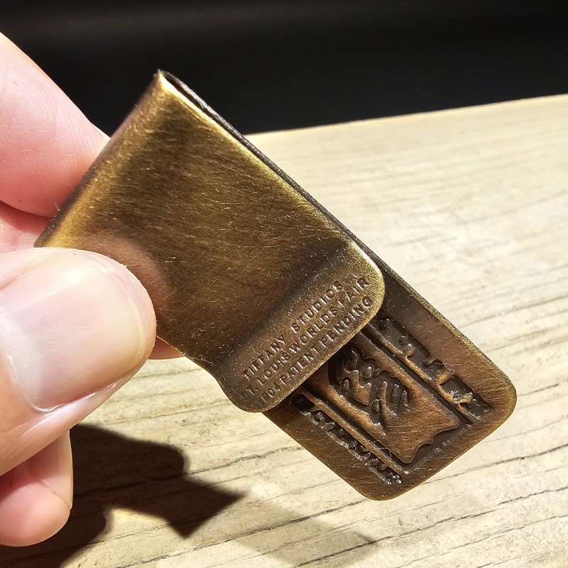 Antique Style Brass Coca Cola Money Clip