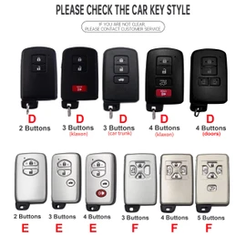 ontto TPU Car key fob cover Compatible with Toyota Toyota 4Runner C-HR Highlander Land Cruiser Prius C Prius V RAV4 Tacoma key holder Smart case Shell keyring keychain styling accessories 3 buttons D