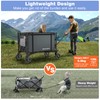 Collapsible Wagon Cart with Wheels 220lbs Foldable Wagon 120L Shopping