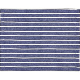 365methods Gabrielle Placemat, Lunch Mat, 100% Cotton, Simple, Striped, 17.7 x 13.8 inches (45 x 35 cm), Navy Blue