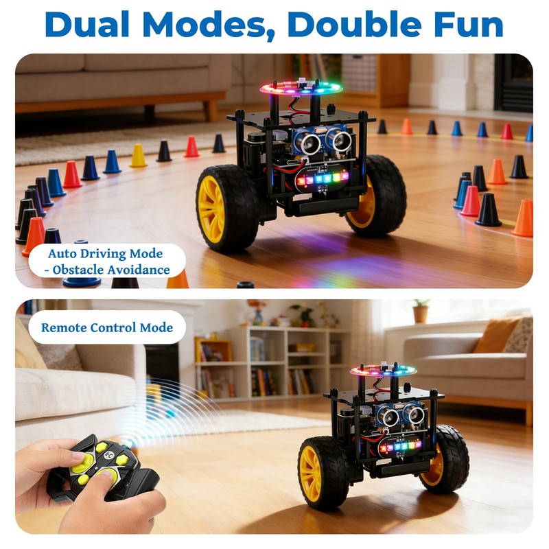 Elfew STEM Robot Car Toys for Kids 8-13, Robot Building