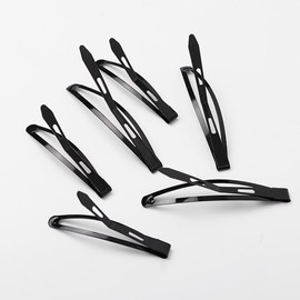 Qintreesify 30Pcs Black Metal Snap Hair Clips for Women and Girls, Long No-slip Hair Clips Barrettes Makeup Styling Hair Accessories (2.16 Inch)