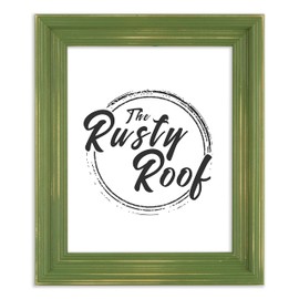 The Rusty Roof-Distressed Cimarron Leafy Green-Solid Wood Picture Frame-8x10