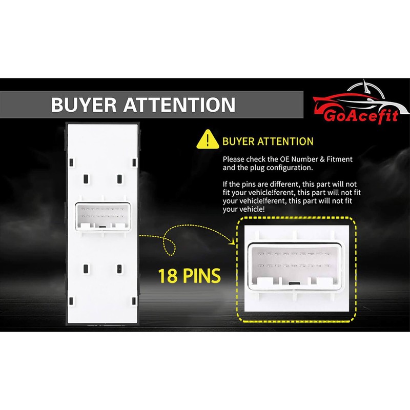 GoAceFit Window Switch for Kia Forte 2019 2020 2021, Front