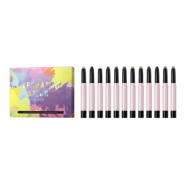 Ha* Kit De 12 Sombras De Ojos Con Brillo Colorido For Hh*