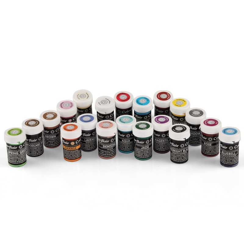 Sugarflair Pastel Paste Food Colouring Essentials Collection 20 x 25