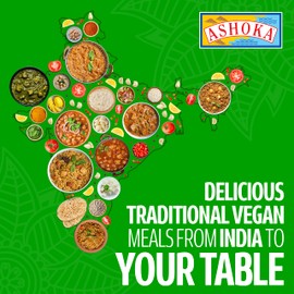 Ashoka Ready to Eat Indian Meals Since 1930, 100% Vegan Baigan Bharta, All-Natural Traditionally Cooked Indian Food, Plant-Based, Gluten-Free and with No Preservatives, 10 Ounce (Pack of 5)