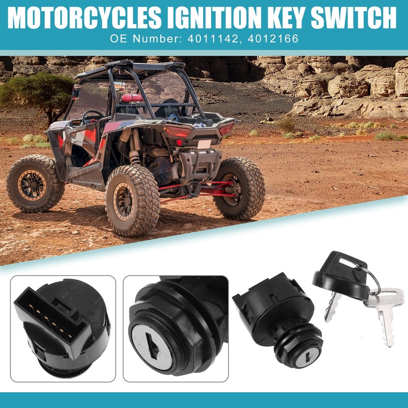 X AUTOHAUX Motorcycles Ignition Key Switch Set Replacement 4011142 4012166