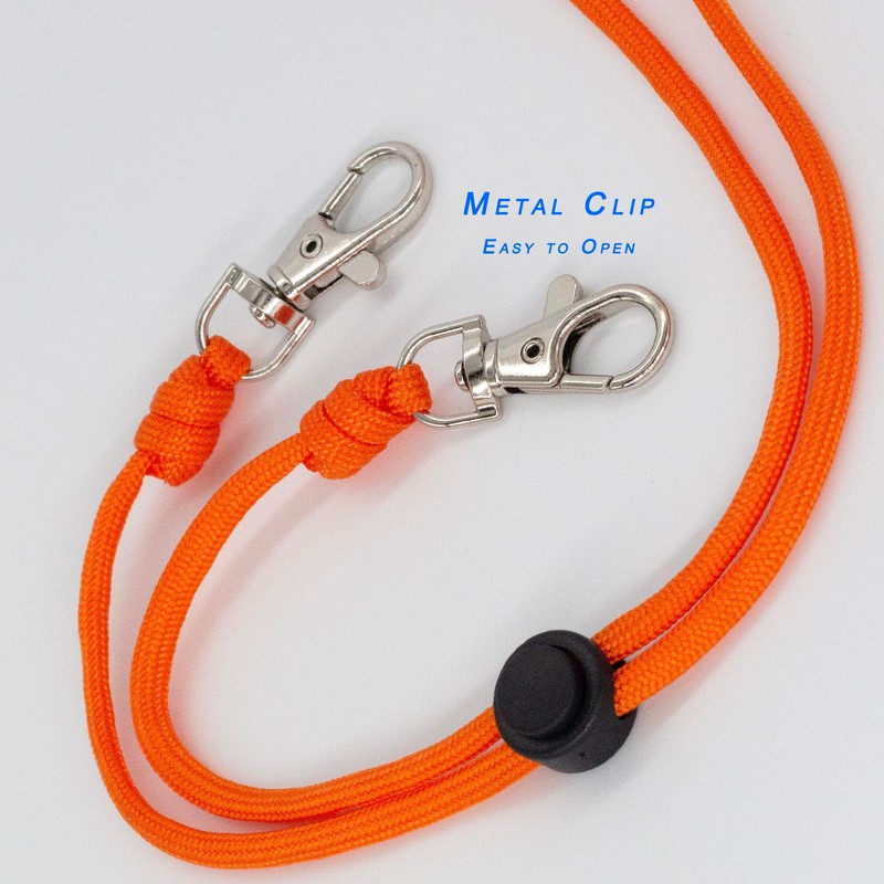 Asusolvent Adjustable Neck Lanyard with Double Hooks for ID Holder,