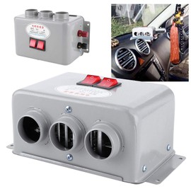 12V Car Heater Car Heater 3 Holes 600W-800W Winter Fast Heating Heater Windshield Defroster Outdoor Travel Car Heater