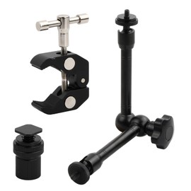 11 Inch Magic Arm with Super Clamp Crab Pliers - Robust Articulated Arm for DSLR, GoPro, Monitor and LED Light, Tripod Clamp