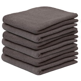 Sasma Home – 10 Pack Baby Washcloth, Large 30x30cm Washcloth Set, Baby Facecloth, for New Born and Toddlers, Multipurpose Reusable Wash Cloths (Grey)