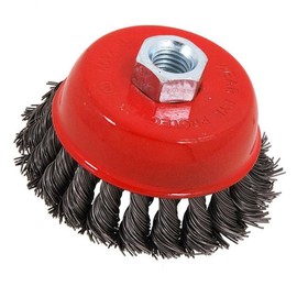 Dapetz ® Twist Knot Wire Wheel Cup Brush 85mm M14 for 3 1/2" 115mm Angle Grinder for Metal and Stone Working, Cleaning, Surface Preparation and Fabrication Tasks