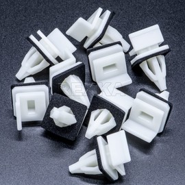 Rexka 10pcs Rocker Panel Moulding Clip for Honda Acura 91513-SM4-000 Accord, Civic, Civic Del Sol, Cr-v, Element, Odyssey, Pilot, Prelude, CL, Integra, Legend, MDX, RL, RSX, TL, TSX, Vigor