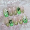 Green Natour Handmade Nail Tips - Coffin Egg / 그린나뚜르
