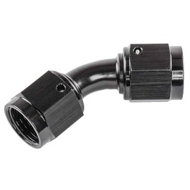 JEGS 110640 Black -6 AN 45 degree Swivel Coupler