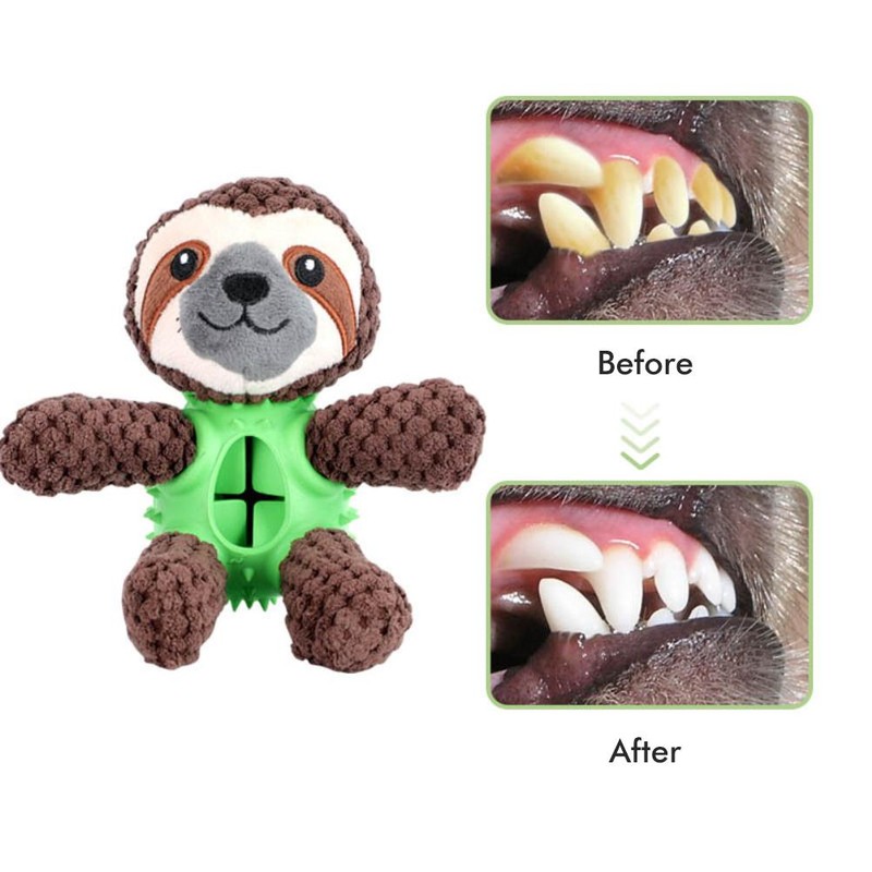 Plush Dog Toys Interactive Dog Puzzle Toys Cute Sloth Teething