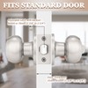 Probrico (5 Pack) Satin Nickel Round Entry Door Knobs Keyed