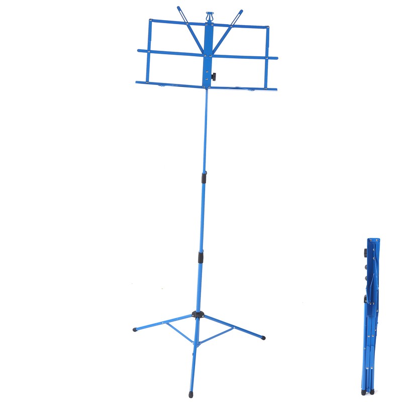 Small Music Stand Metal Portable Shelf Easy Assemble Lift Fold