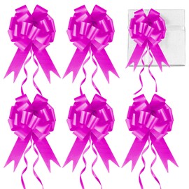 Prmape Pack of 30 Gift Bows Rose Red Bow Wedding Gift Car Bows for Wedding Drawstring Polyribbon Decorative Bow for Wedding Birthdays Gift Packaging Car Decoration Bags Sugar Bags