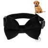 Dog Bow Tie Collar, Dog Collar with Bowtie Soft Velvet