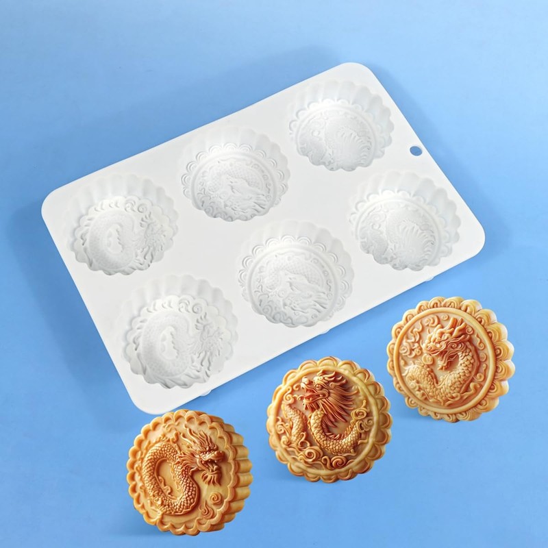 Silicone Dessert Mold for Chocolate Cheesecake, Mousse Molds 6-Cavity Non-Stick