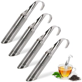 Set of 4 tea strainers, tea infuser for loose tea, tea infuser, tea strainer for cup, tea strainer, tea infuser, stainless steel tea infuser, tea accessories, suitable for most tea cups and tea bowls