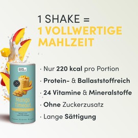 Shape Republic SHAPE REPUBLIC Mango Lassi - Abnehm Shake - Proteinreich - Enth?lt 24 Vitamine & Mineralstoffe - Di?t Shakes zum Abnehmen
