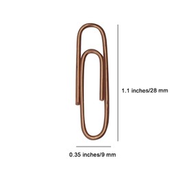 Small Mini 300 Pack Paper Clips 1.1 Inches - Assorted Color Office Supply Accessories - Cute Paper Needle - Multicoloured Bookmark(Brown)