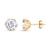 SAVEARTH DIAMONDS Moissanite Stud Earrings 2ct 925 Sterling Silver Gold