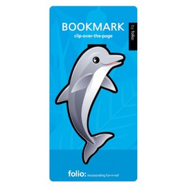 Dolphin Clip Over The Page Bookmarks 2 Pack for Kids Students Girls Women - Cool Cute Bookmark - Unique Gift Idea - Funny Book Marker -Reading Accessory for Book Lovers Line Marker Page Marker