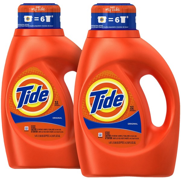 Tide Liquid Detergent Original Scent 50 Fluid Ounce (2pk)