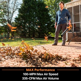 Leaf Blower Cordless, LawnMaster Leaf Blower 24V Max with 4.0Ah Battery and a Charger-CLBL2417A