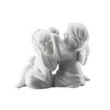 Angel Small White Matt Angel Couple with Flower Wreath