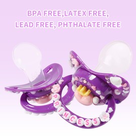 CutiePlusU Adult Sized Dummy for Adults Big Shield DIY Handmade - Little Princess Dark Purple