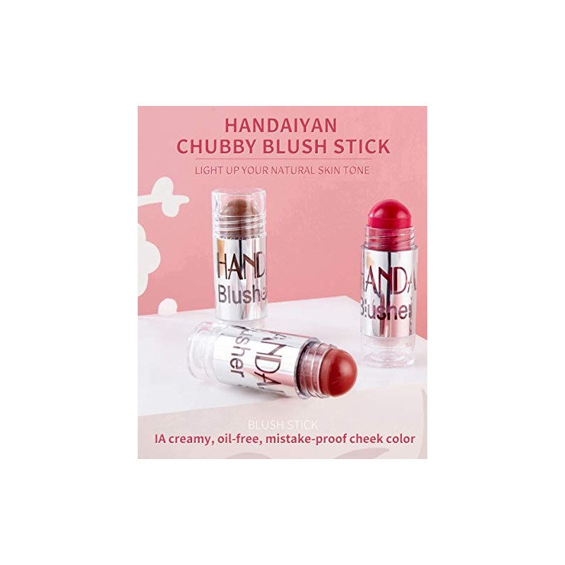 GL-Turelifes Blush Stick Blush Cream Moisturizing, Highlighter&Trimming Rouge Pen, Glow