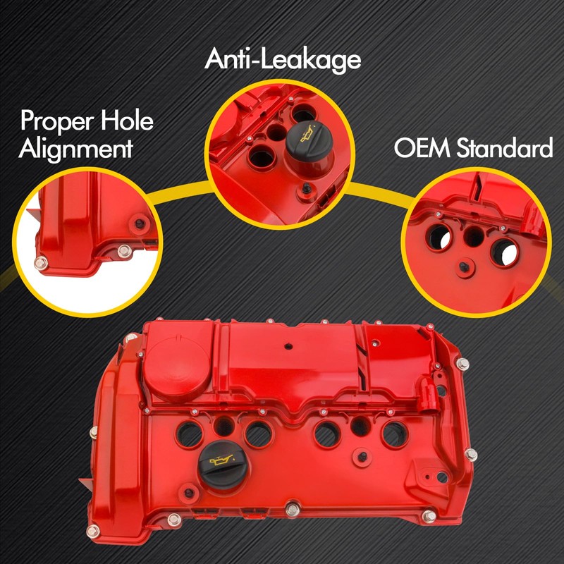 MILIPARTS Aluminum Valve Cover with Gasket, Bolts and Cap Fit