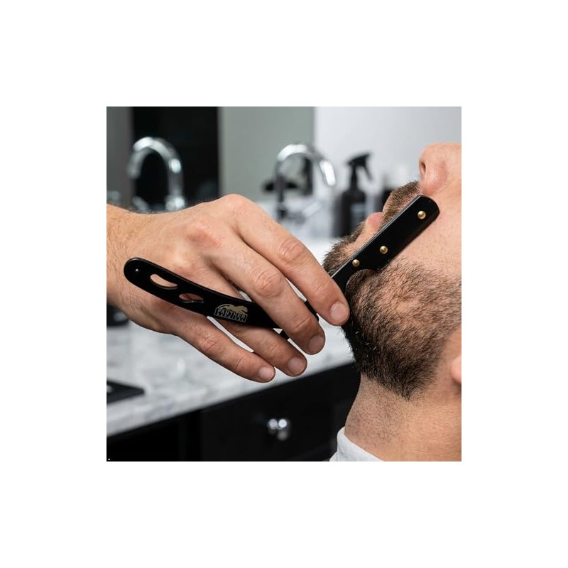Black Metal Matte Finish Cut Throat Single Edge Blade Shaving
