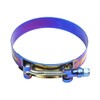 Kyostar 3.5" T-Bolt Hose Clamp Adjustable Stainless Steel Titanium Blue