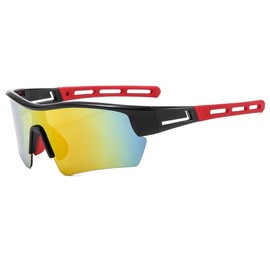 R29 International Sports Cycling Goggles & Aviator Sunglasses Free Size / Black Frame Red Mercury 20ea