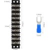 Terminal Block,2 Pack 10 Circuits 20-30A 200v-450v Dual Row Screw