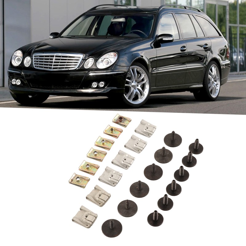 Engine Undertray Clips Screws Set Metal Replacement for E‑Class W211
