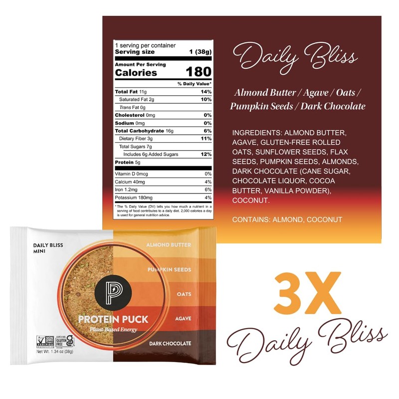 Protein Puck Vegan Plant based Protein Bar – Natural Healthy