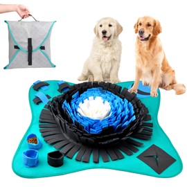 Friendly Barkz Snuffle Mat for Dogs- 25’’ x 25’’ Dog Snuffle Mat Interactive Feed Game for Boredom, Dog Mental Stimulation Toy Encourages Natural Foraging Skills and Stress Relief - Dog Enrichment Toy