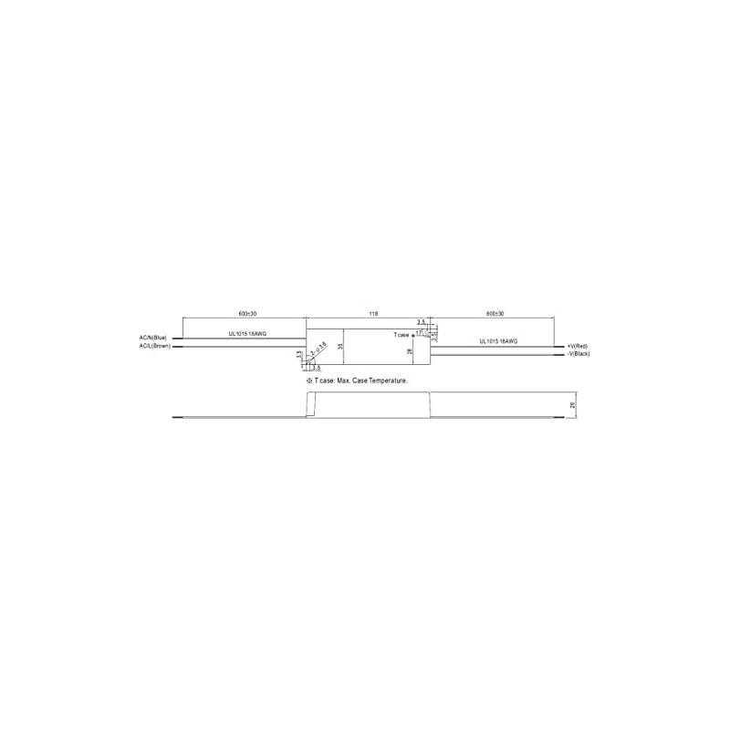 LED power supply 15W 5V 3A ; MeanWell, LPV-20-5 ;