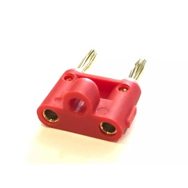 Unbranded/Generic Red Dual Banana Plug 2 Conductor Terminal Gold Plated Speaker Connector