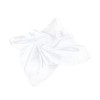 TrendsBlue Elegant Silk Feel Solid Color Satin Square Scarf, White