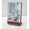 Solid Hardwood Clipboard with Stand, Wooden Menu Holder for Restaurants,