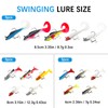 15PCS Lifelike Paddle Tail Swimbaits with Jig Heads, Pre-Rigged Soft
